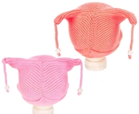 Neska Moda Pack of 2 Face Designed Baby Boys & Baby Girls Winter Woolen Cap - 2-3 Years, Wool, Pack of2